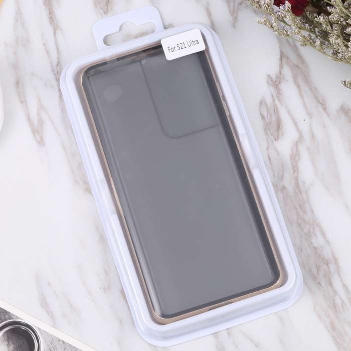 For Samsung Galaxy S21 Ultra 5G Anti-peeping Magnetic Double-sided Tempered Glass Phone Case(Gold)