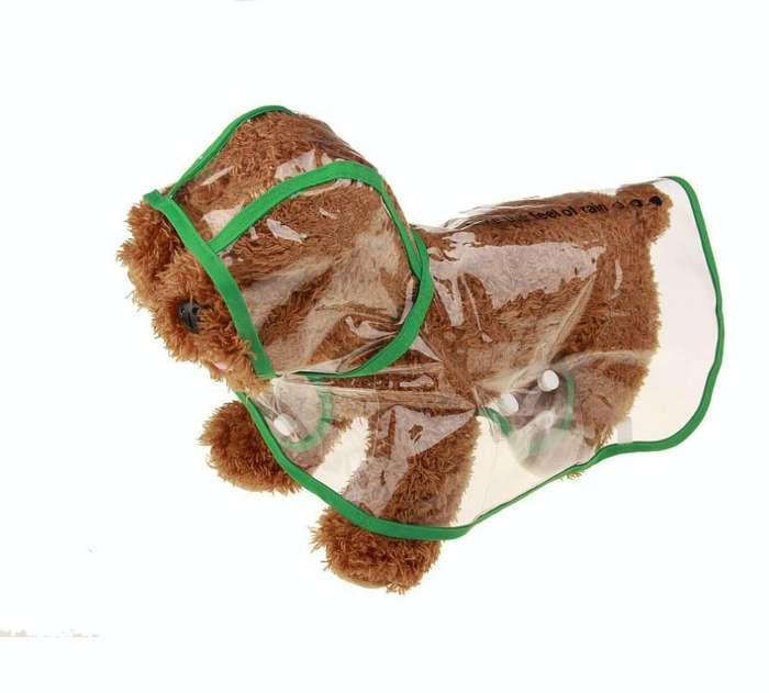 Waterproof Transparent Raincoat Clothing for Pet Dog, Size:M(Green)