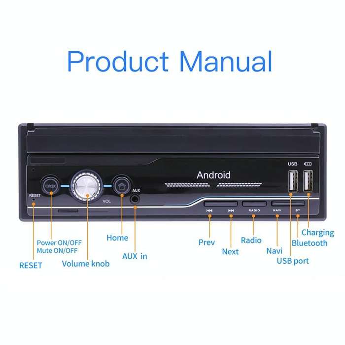 SWM 9702 Car HD 7 inch Android Radio Receiver MP5 Player, Support FM & Bluetooth & GPS & WiFi