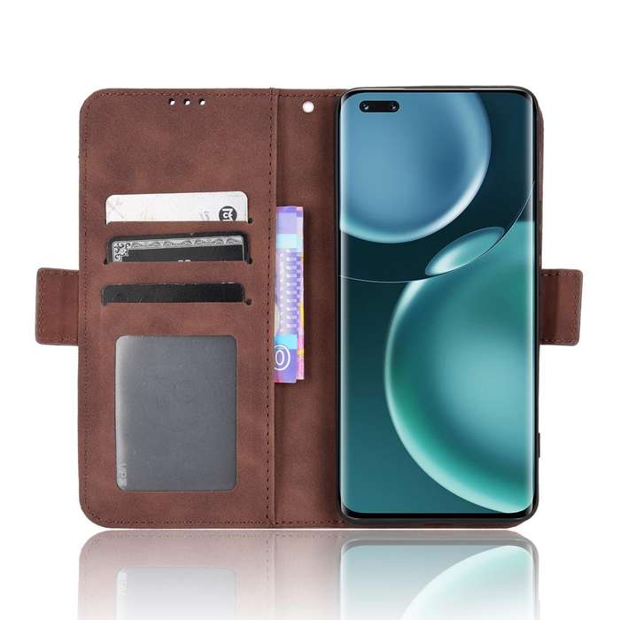 For Honor Magic4 Pro Skin Feel Calf Pattern Leather Phone Case(Brown)