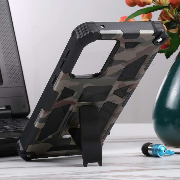 For Samsung Galaxy A33 5G Camouflage Armor Shockproof TPU + PC Magnetic Protective Phone Case wit...