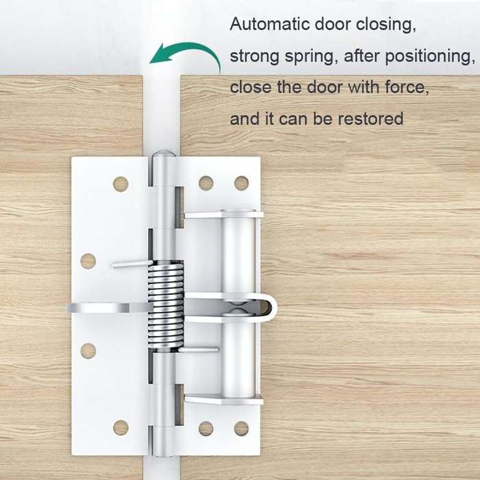 4 Inch Multifunctional Door Closer Automatic Door Closing Hinge, Color: Black