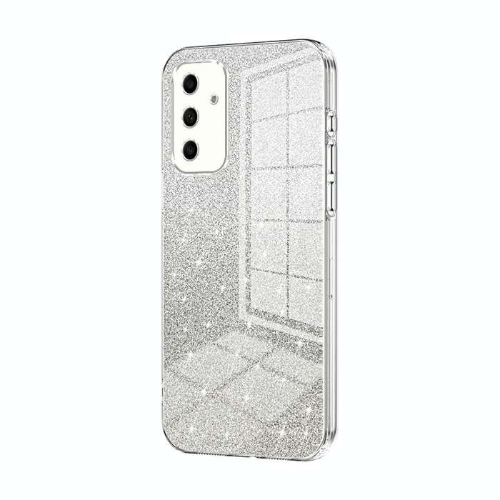 For Samsung Galaxy A05s Gradient Glitter Powder Electroplated Phone Case(Transparent)