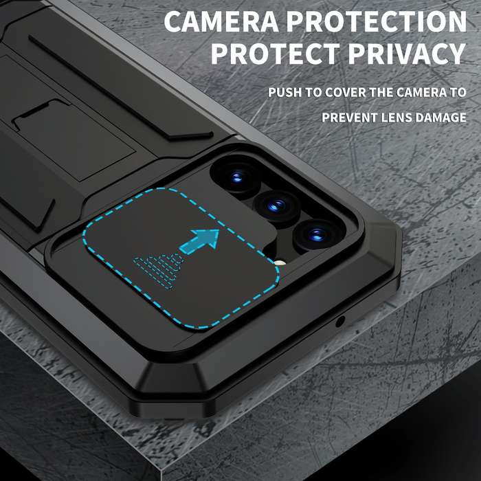 For Samsung Galaxy S23+ 5G R-JUST Sliding Camera Design Life Waterproof Dustproof Shockproof Phon...