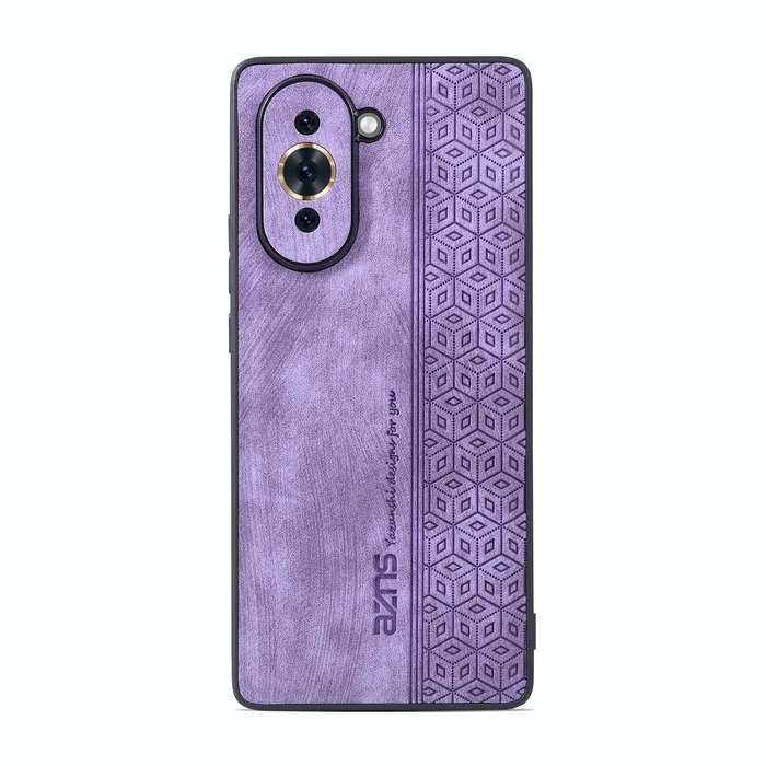 For Huawei nova 10 AZNS 3D Embossed Skin Feel Phone Case(Purple)