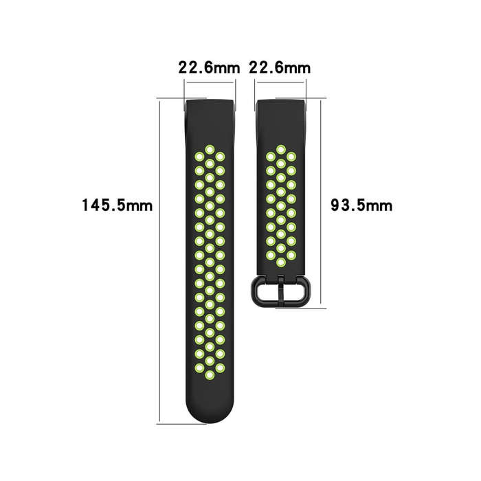 For Fitbit Charge 4 / Charge 3 / Charge 3 SE Watch Button Two Colors Silicone Replacement Strap W...