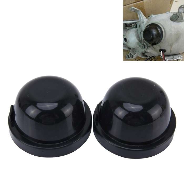 2 PCS Universal Car LED Headlight HID Xenon Lamp Silicone Dust Cover Seal Caps for Car Retrofit, ...