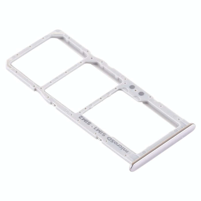 For Samsung Galaxy A51 / A515 SIM Card Tray + SIM Card Tray + Micro SD Card Tray (Silver)