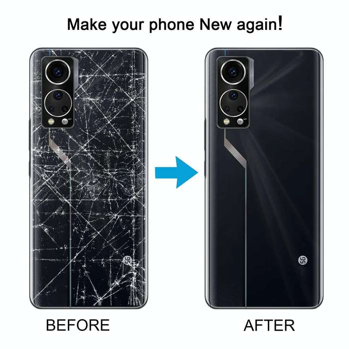 For ZTE Axon 30 5G A2322 Battery Back Cover with Camera Lens Cover(Black)