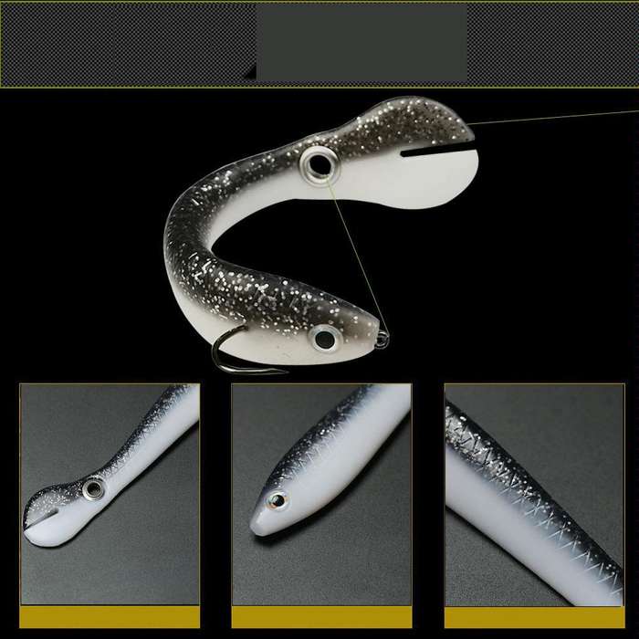 10 PCS Luya Bait Loach Bionic Bait Fishing Supplies, Specification: 6g / 10cm(Black and White)