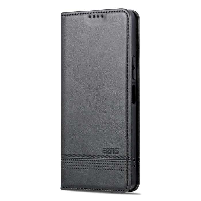 For vivo Y36 Global AZNS Magnetic Calf Texture Leather Phone Case(Black)
