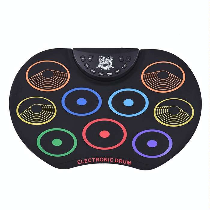 USB Colorful Hand Roll Electronic Drum Children Percussion Instrument