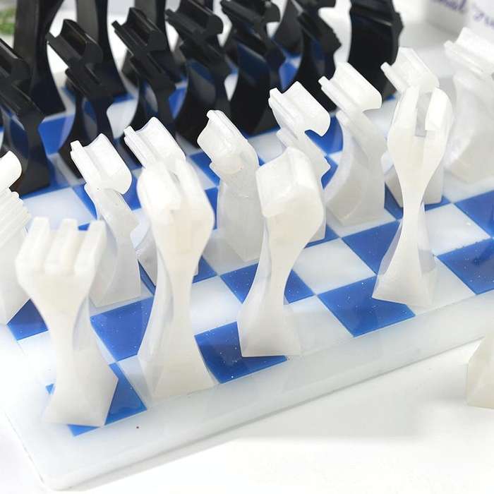 DIY Stereo Chess Pieces Epoxy Mold Homemade Chess Game Silicone Mold(MD3924 + 3925)
