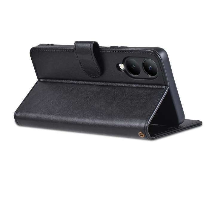 For vivo Y17s AZNS Sheepskin Texture Flip Leather Phone Case(Black)