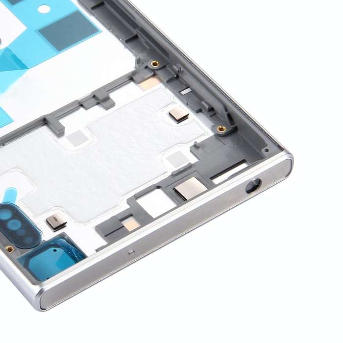 Back Battery Cover + Back Battery Bottom Cover + Middle Frame for Sony Xperia XZ(Silver)