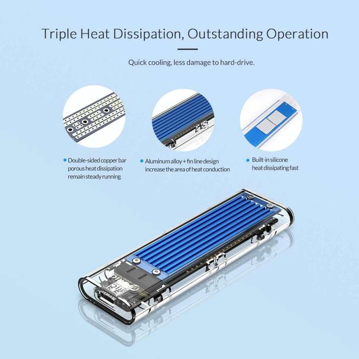 ORICO TCM2-C3 NVMe M.2 SSD Enclosure (10Gbps)