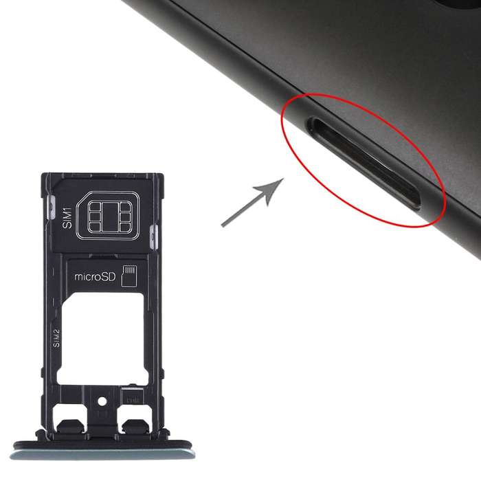 SIM Card Tray + SIM Card Tray + Micro SD Card Tray for Sony Xperia XZ2 Compact(Green)