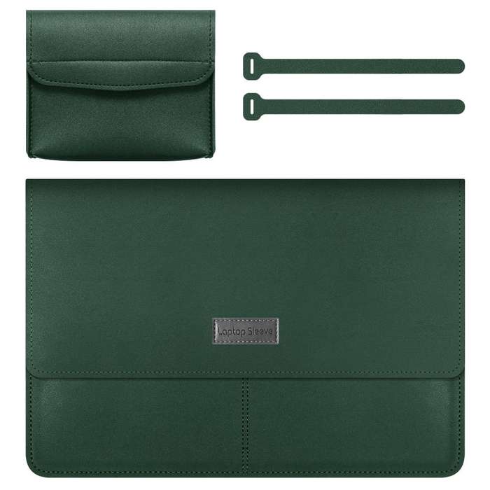 Litchi Pattern PU Leather Waterproof Ultra-thin Protection Liner Bag Briefcase Laptop Carrying Ba...