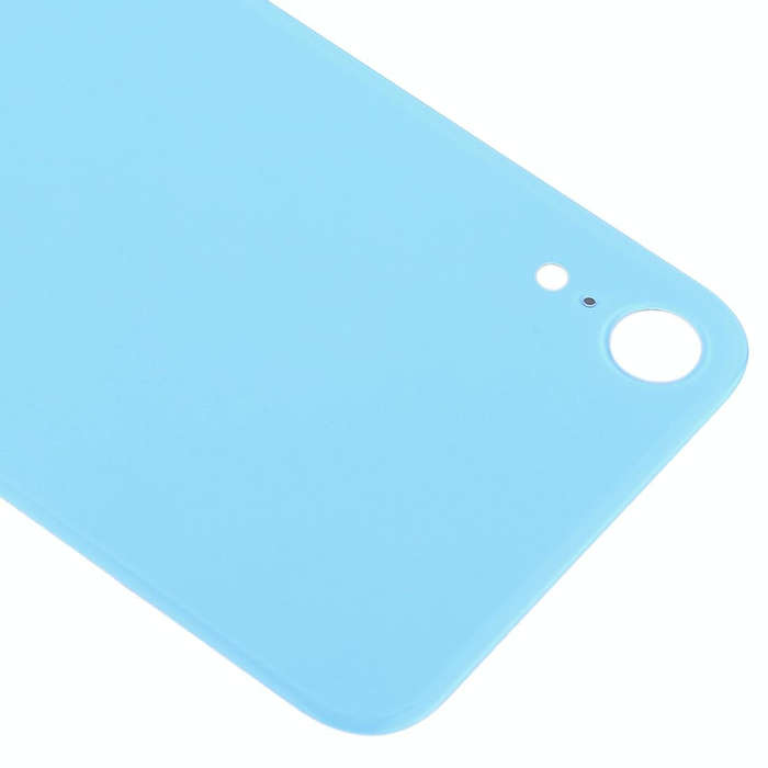 Easy Replacement Big Camera Hole Glass Back Battery Cover with Adhesive for iPhone XR(Blue)