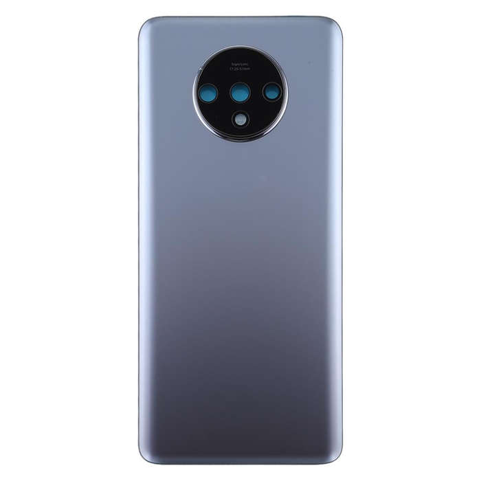 For OnePlus 7T Original Battery Back Cover with Camera Lens Cover (Silver)