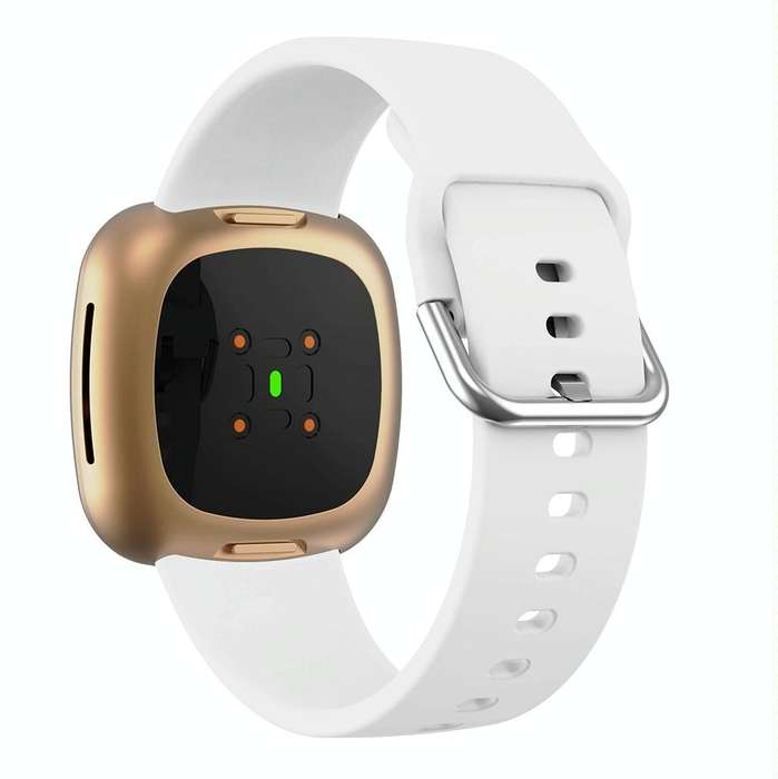 For Fitbit Versa 3 Silicone Watch Band(White)