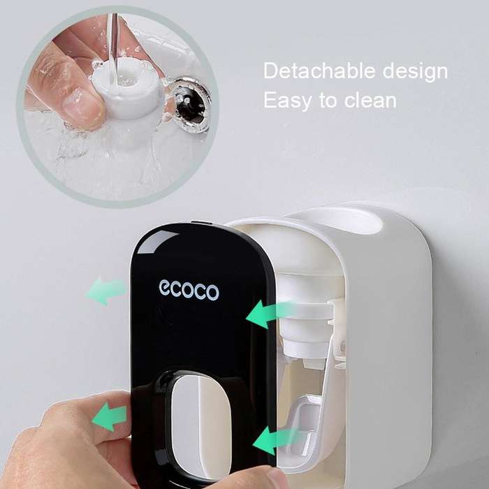 ECOCO E1922 Children Adult Double Position Automatic Toothpaste Squeezing Device(Black)