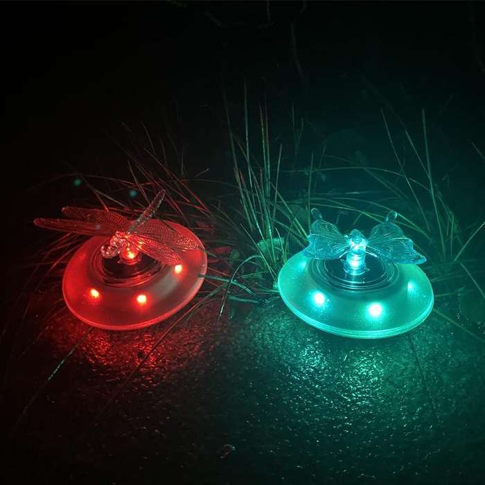 Solar Pool Floating Light Outdoor Villa Swimming Pool RGB Light Garden Grass Light(Dragonfly)