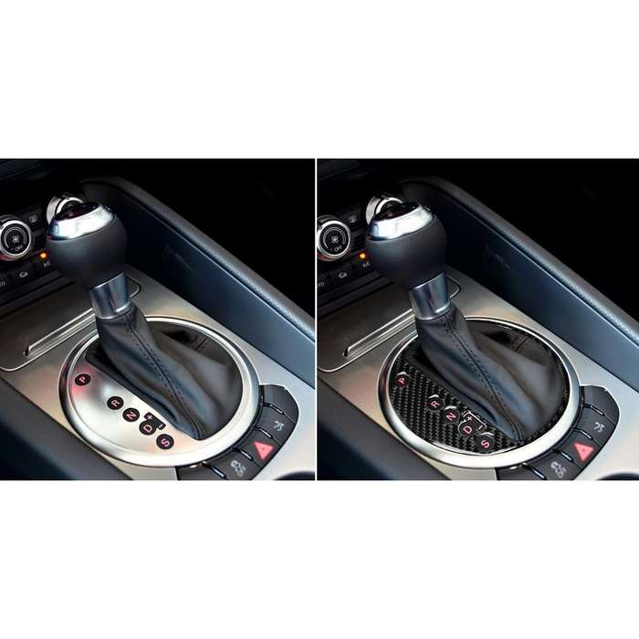 Car Carbon Fiber Gear Shift Position Panel Decorative Sticker for Audi TT 8n 8J MK123 TTRS 2008-2...