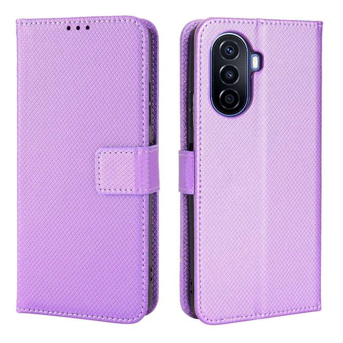 For Huawei nova Y70 / nova Y70 Plus Diamond Texture Leather Phone Case(Purple)