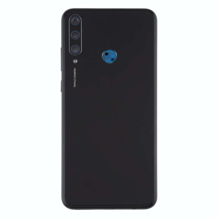 Original Battery Back Cover with Camera Lens Cover for Huawei Y6p(Black)