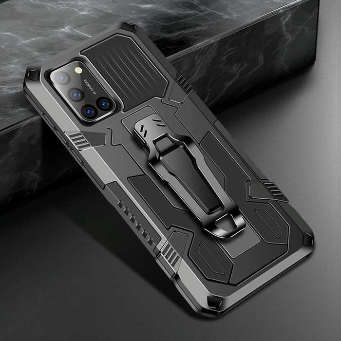 For Samsung Galaxy A71 Armor Warrior Shockproof PC + TPU Protective Case(Black)