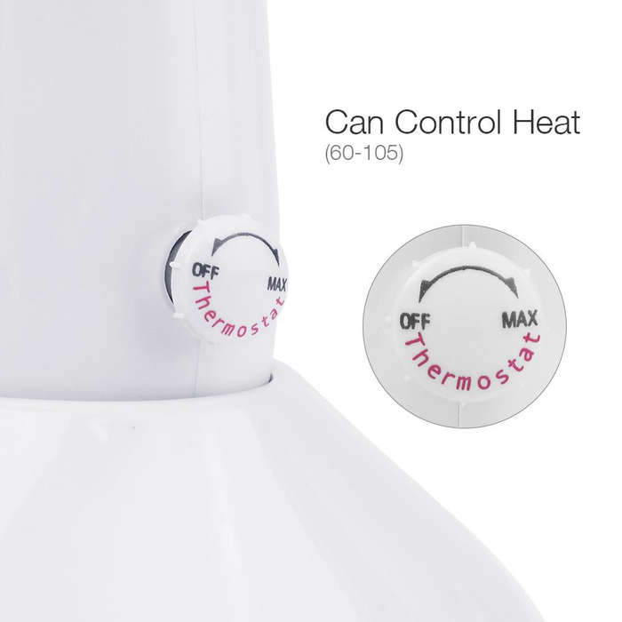 Portable Manual Thermostat Wax Machine Hair Removal Wax Bean Heater, EU Plug(White)