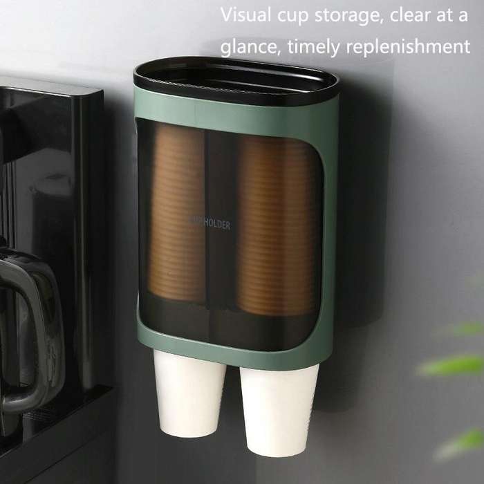 Wall-Mounted Disposable Cup Remover Punch-Free Cup Holder Home Office Convenient Cup Holder, Colo...