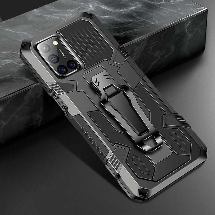 For OPPO A72 Machine Armor Warrior Shockproof PC + TPU Protective Case(Black)