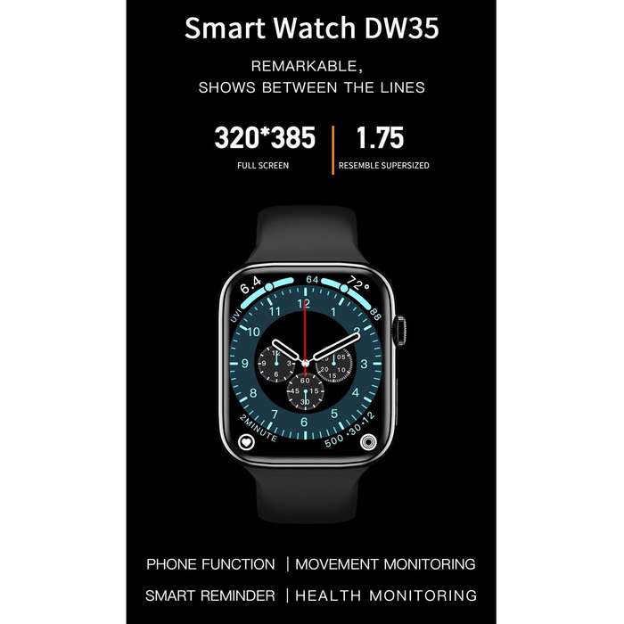 DW35 1.75 inch Full Screen IP67 Waterproof Smart Watch, Support Sleep Monitor / Heart Rate Monito...