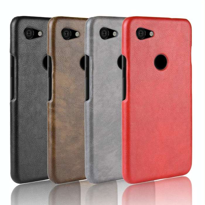 Shockproof Litchi Texture PC + PU Case for Google Pixel 3a XL(Gray)
