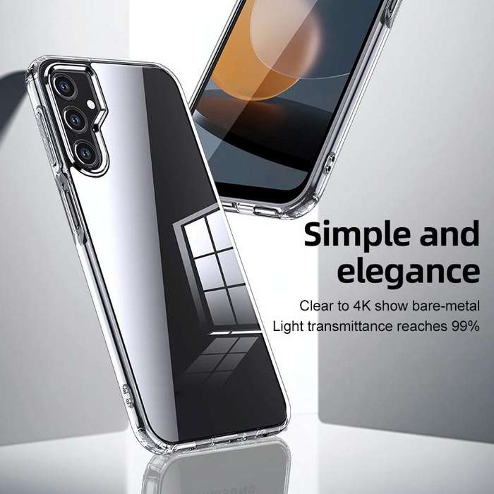 For Samsung Galaxy A24 4G Armor Clear TPU Hard PC Phone Case(Matte Black)