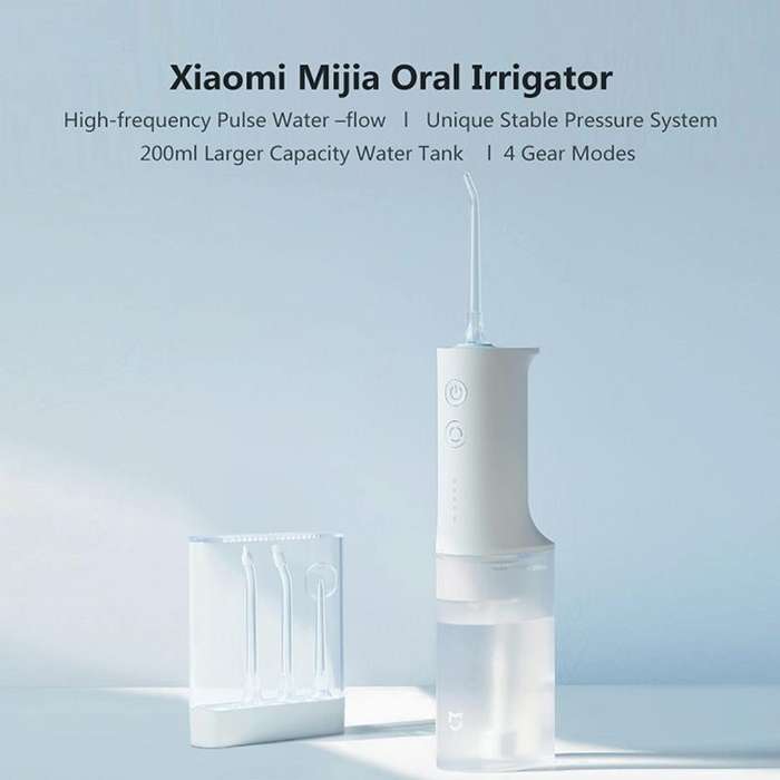 Original Xiaomi Mijia Water Flosser Teeth Cleaner IPX7 Waterproof Electric Oral Irrigator(White)