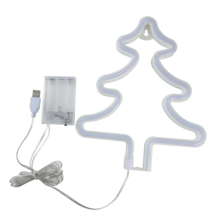 Christmas Decoration Neon Lights Wall-Mounted Ornaments, Spec: Tree-Green Light