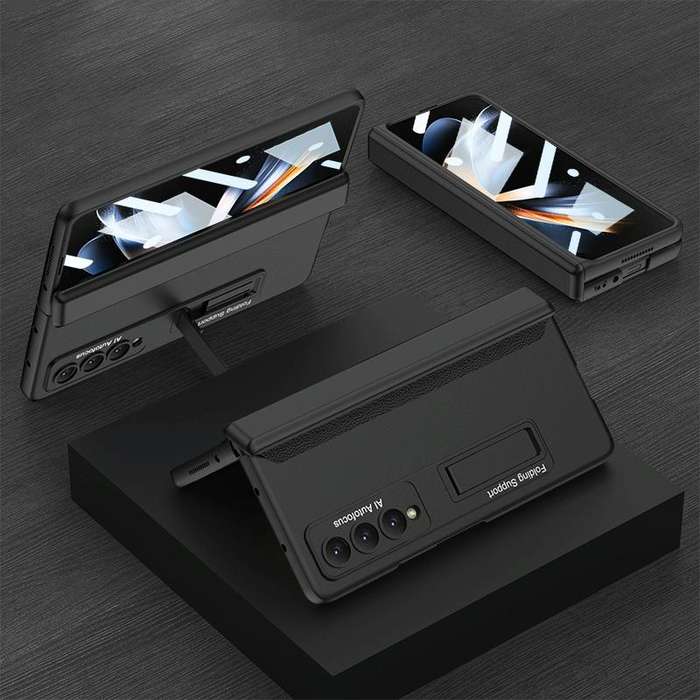 For Samsung Galaxy Z Fold4 GKK Integrated Magnetic Hinge Folding Phone Case(Black)