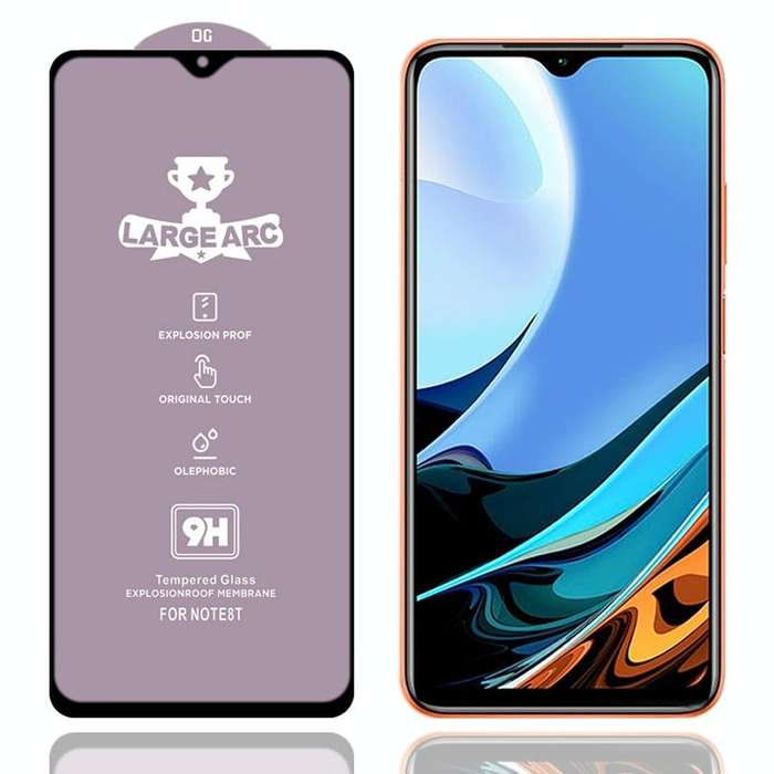 For Xiaomi Redmi 9T 9H HD Large Arc High Alumina Full Screen Tempered Glass Film