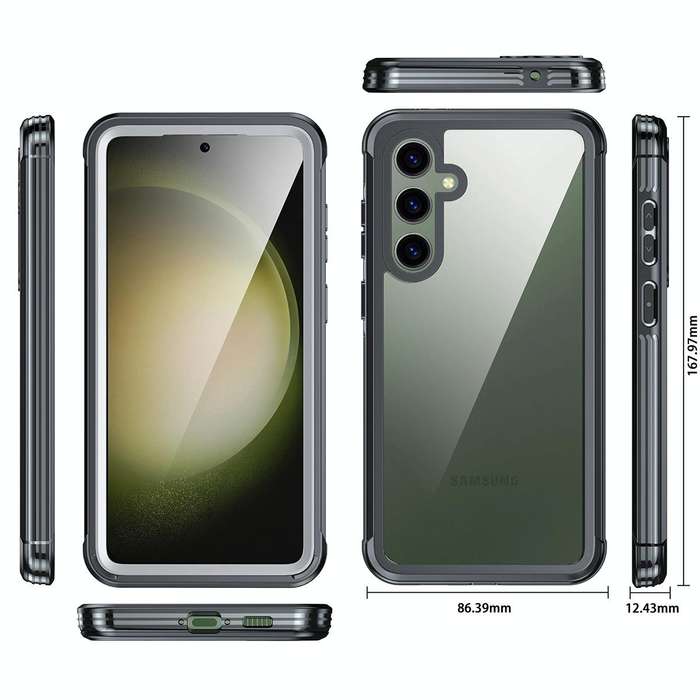 For Samsung Galaxy S23 FE 5G Life Waterproof Rugged Phone Case(Black)