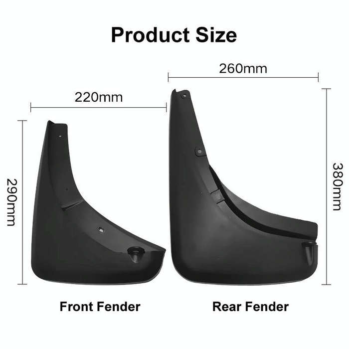 For Jeep Renegade 2015-2021 4pcs/Set Car Auto Soft Plastic Splash Flaps Fender Guard