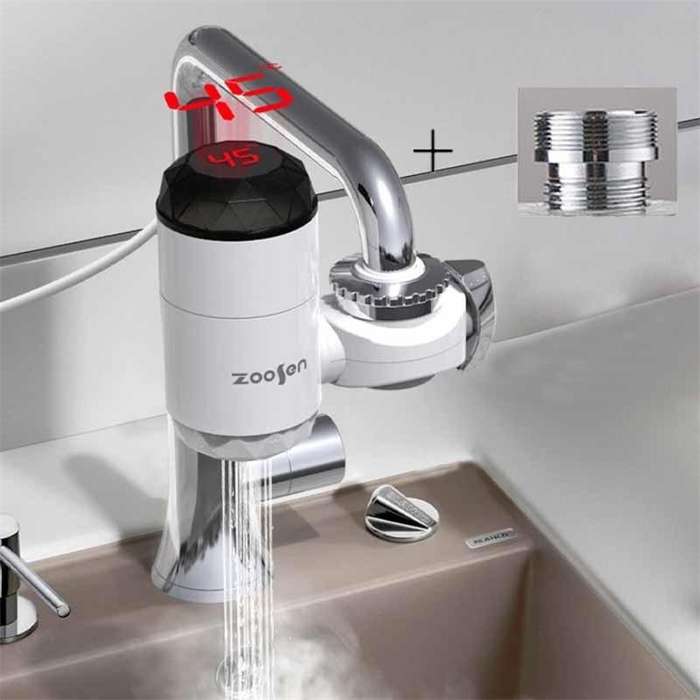 Zoosen Electric Hot Water Faucet Connection Type Instant Hot Water Faucet EU Plug, Style:With sho...