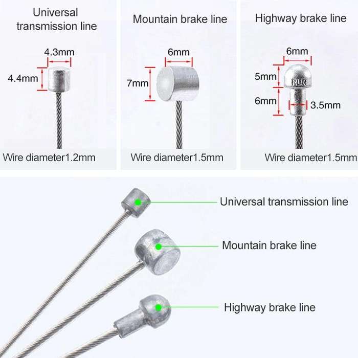 7 in 1 Universal PVC Bicycle Variable Speed Cable Tube Set(Black)