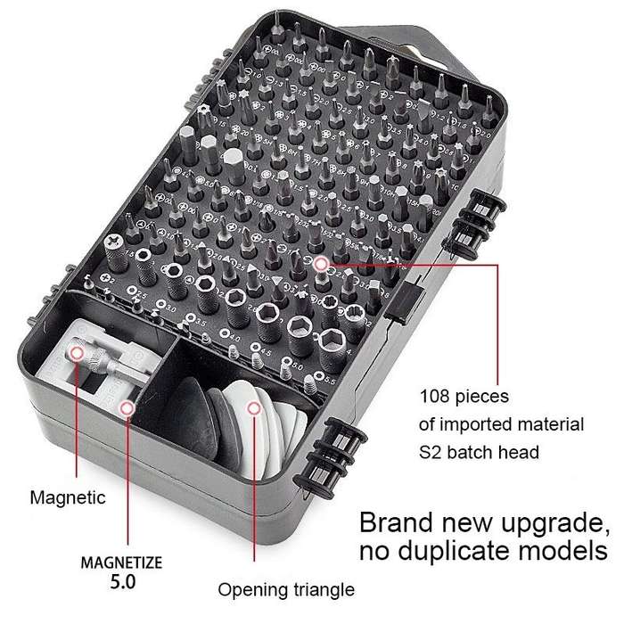138 in 1 DIY Mobile Phone Disassembly Tool Clock Repair Multi-function Tool Screwdriver Set (Yellow)