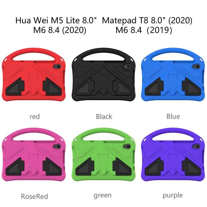 For Huawei MatePad T8 EVA Flat Anti Falling Protective Case Shell with Holder(Blue)