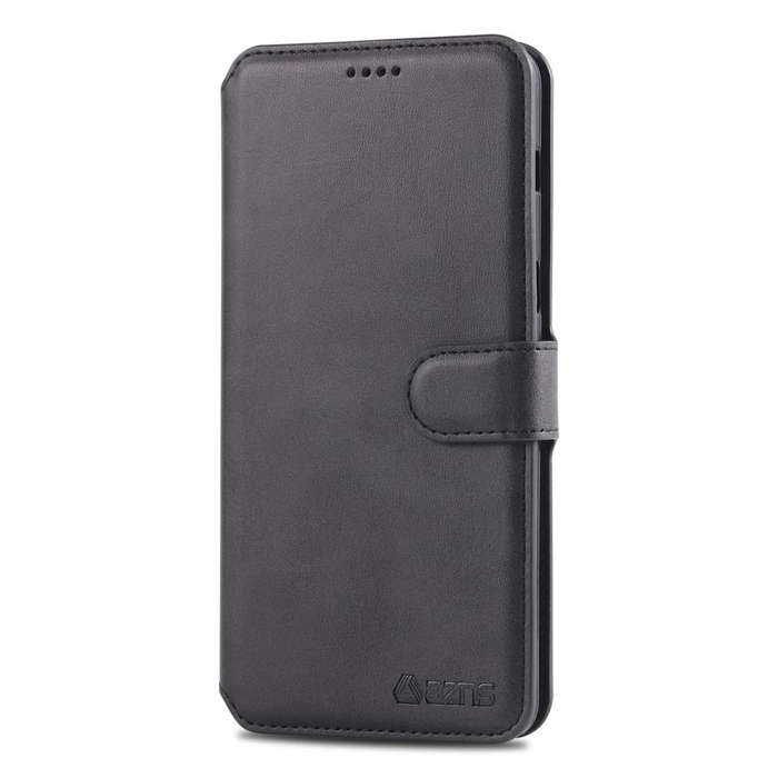 For Galaxy A8 2018 AZNS Calf Texture Magnetic Horizontal Flip PU Leather Case with Holder & Card ...