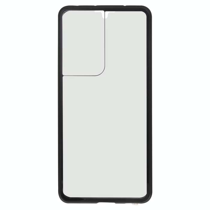 For Samsung Galaxy S21 Ultra 5G Anti-peeping Magnetic Double-sided Tempered Glass Phone Case(Black)