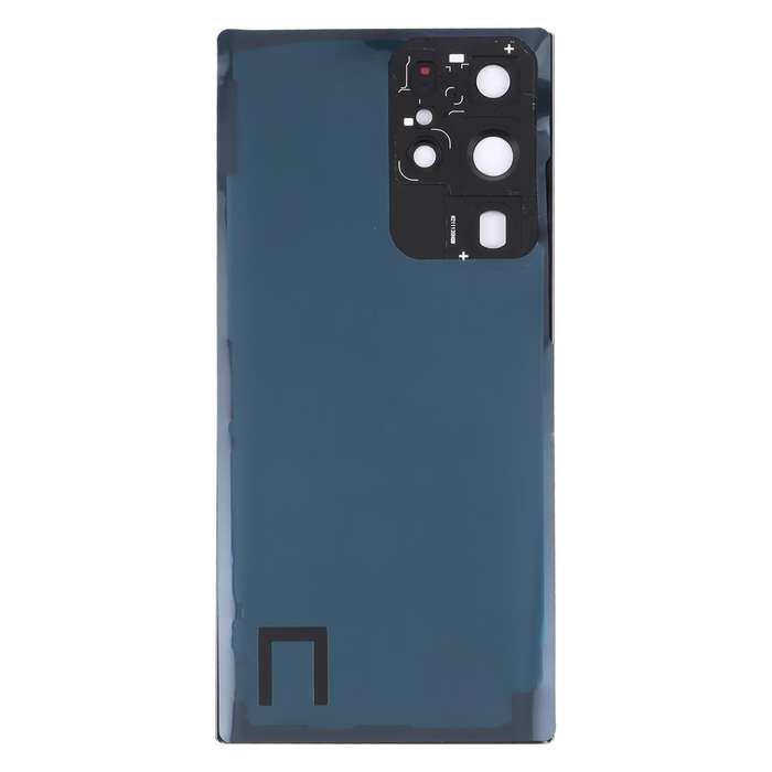 For Samsung Galaxy S22 Ultra 5G SM-S908B Battery Back Cover with Camera Lens Cover (Black)
